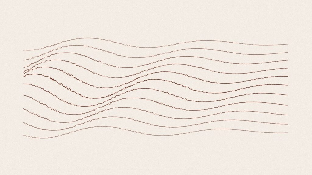 Ilustração abstrata em linhas — Os Benefícios da prática de mindfulness para o controle da ansiedade